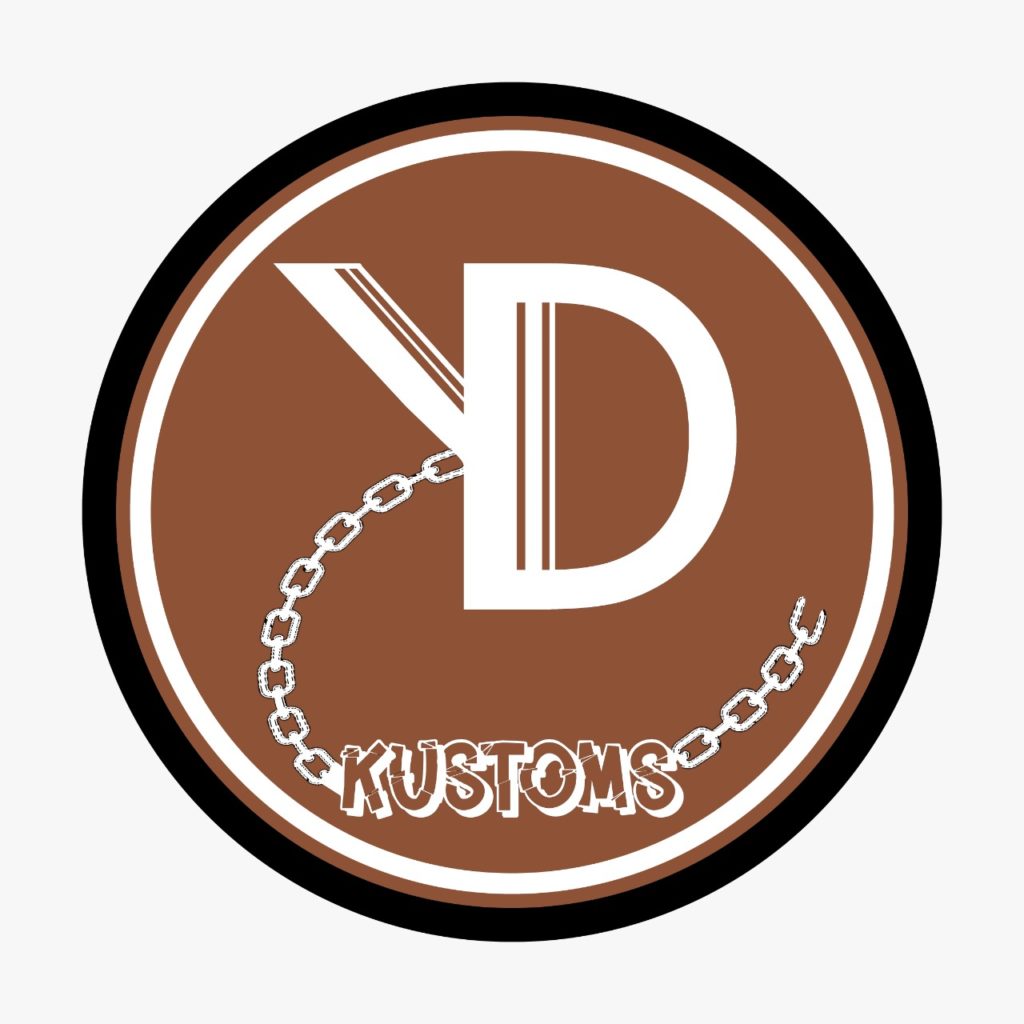 THE OFFICIAL LOGO FOR KD KUSTOMS, A CUSTOM CHAIN AND JEWELLERY DESIGNER FROM SOUTH AFRICA